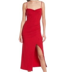 Reformation Red Midi Dress